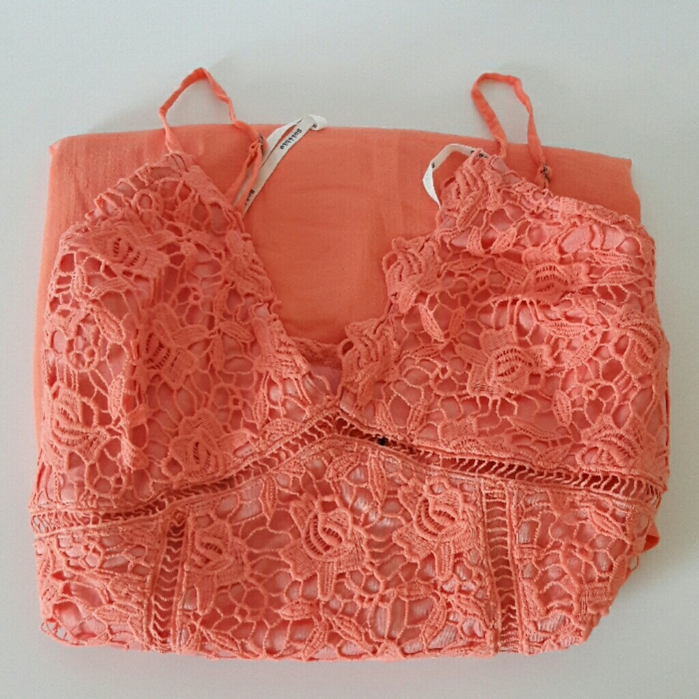 ⬇️2 LEFT⬇️CORAL LACE DRESS - Picture 5 of 8